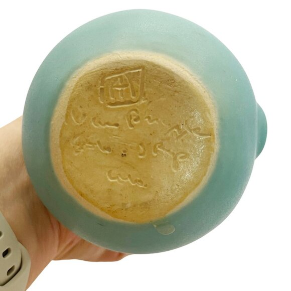 Van Briggle Vintage Ewer Pitcher Turquoise 7" Tall Signed 1960s Paper Brochure - Picture 8 of 11